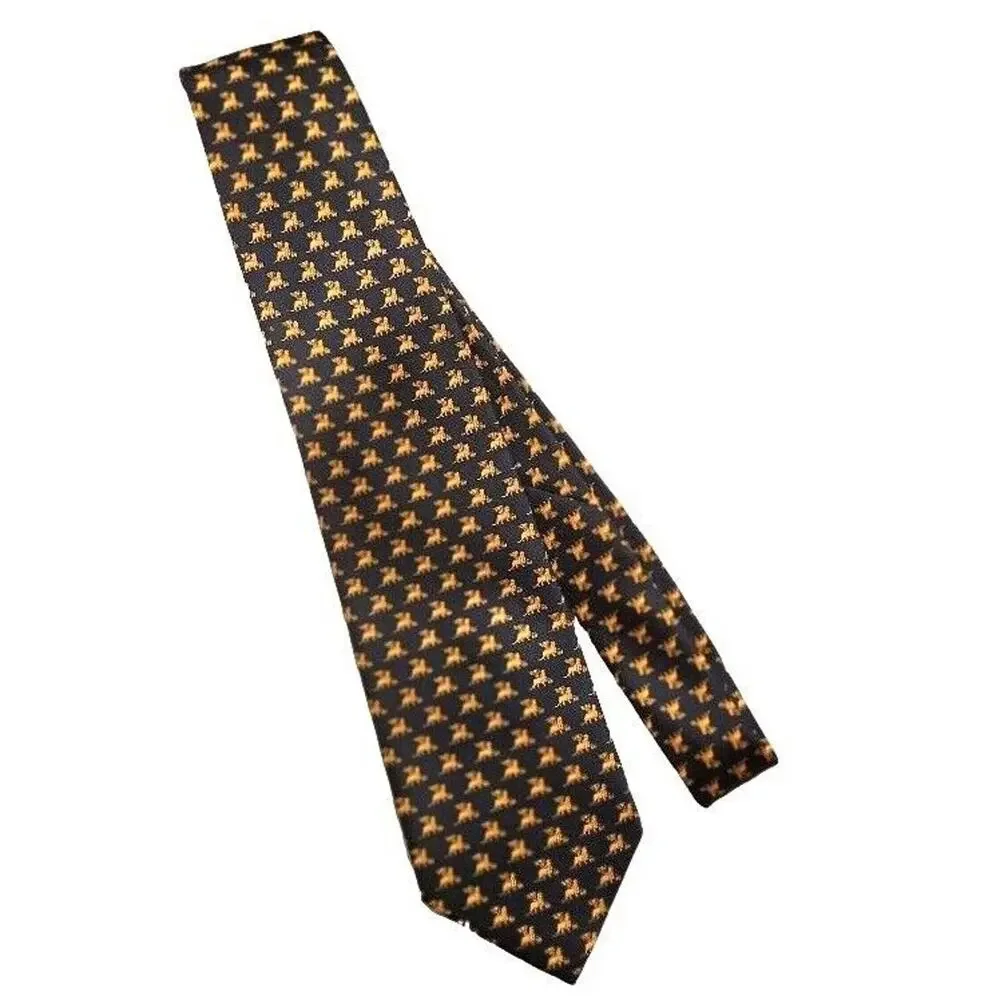 Italian Silk Necktie‎ Pura Seta Blue Office Career Workwear - Picture 8 of 8